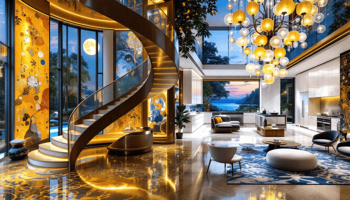 A collection of architectural styles represented in luxury home designs.