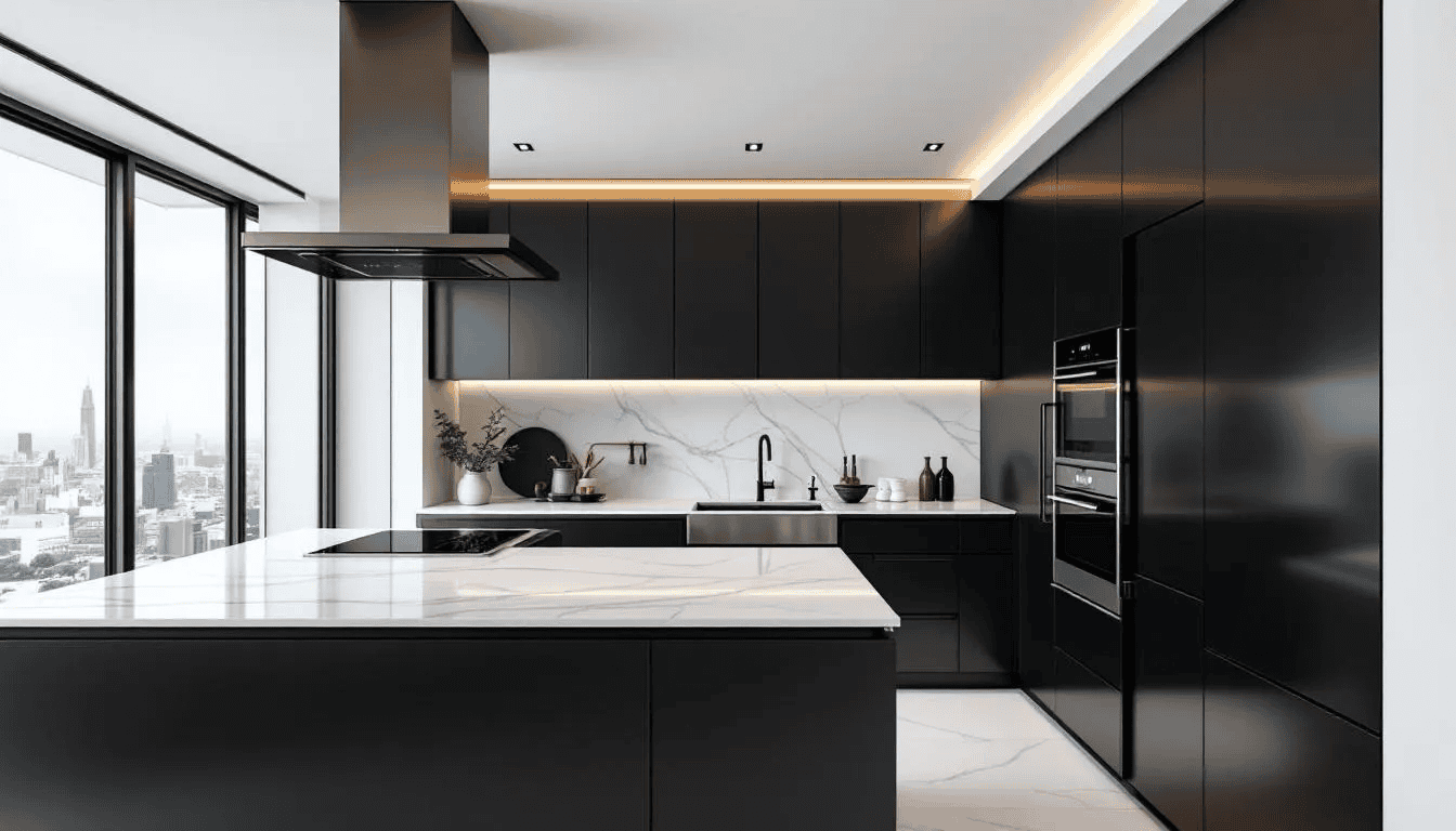 A luxurious kitchen featuring custom cabinetry and premium appliances showcases the finest materials and exceptional craftsmanship, creating an elegant living space perfect for a dream home. This design reflects the meticulous attention to detail expected from top luxury home builders, embodying high-end living and timeless elegance.